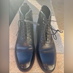 Steve Madden Black Leather Lace-Up Dressy Men’s Shoe